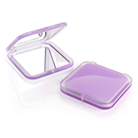 Purple Acrylic Compact Mirror