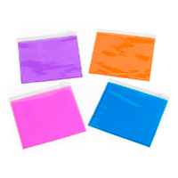 Small Slide Zip Clear & Blue PVC Bag
