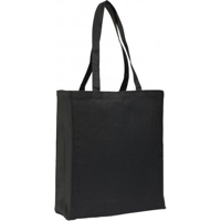 Dunham 10oz Black Canvas Shopper Bag With Gusset