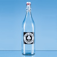 1ltr Round White Cap Swing Top Bottle