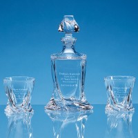 3pc 0.85ltr Quadro Crystalite Whisky Set supplied in a Gift Box