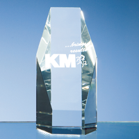 12.5cm Optical Crystal Hexagon Award