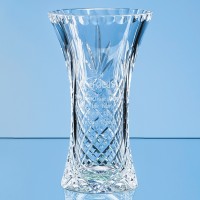 19cm Lead Crystal Panelled Flared Vase