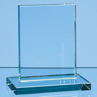 12cm x 9cm x 12mm Jade Glass Rectangle Award