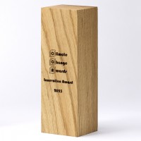 24cm x 6cm x 6cm Beech Square Column Award