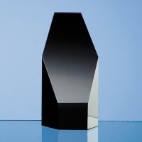 12.5cm Onyx Black Optic Hexagon Award