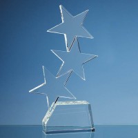 28cm Optical Crystal Triple Rising Star Award