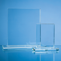 20cm x 17.5cm x 12mm Clear Glass Rectangle Award