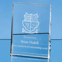 12cm Optical Crystal Vertical Wedge Award