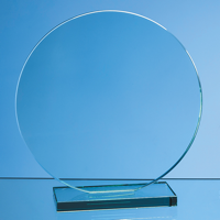20cm x 12mm Jade Glass Circle Award