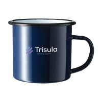 Retro Enamel Mug  Blue/black