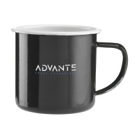 Retro Enamel Mug  Black/white