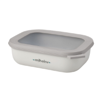 Mepal Cirqula Multi Use Rectangular Bowl 1 L Lunchbox Nordic White