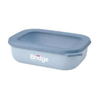 Mepal Cirqula Multi Use Rectangular Bowl 1 L Lunchbox Nordic Blue