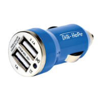Dual Usb Carcharger Blue
