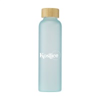 Frosty Glass Bottle 550 Ml Drinking Bottle Transparent Light Blue