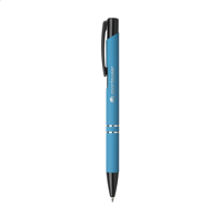 Ebony Rubberised Pen Light-Blue