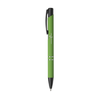 Ebony Rubberised Pen Light-Green
