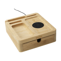 Walter Bamboo Big Dock 15W Organizer And Charge Bamboo