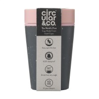 Circular&Co Recycled Coffee Cup 227 Ml Black/pink