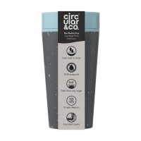 Circular&Co Recycled Coffee Cup 340 Ml Black/blue