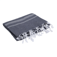 Oxious Hammam Towels - Vibe Luxury Coloured Stripe Navy/grey