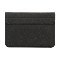 Recycled Leather Laptop Sleeve 13 Inch Black