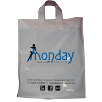 12 Inch Flexi-Loop Carrier Bags, printed to both sides.
