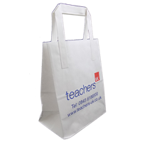 180 x 104 x 225 External Flat Tape Carrier Bags - Printed 1 Side