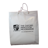 Rope Handled Carrier Bags, printed to one side.