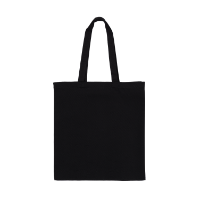 Black 8oz Long Handled Canvas Shopper