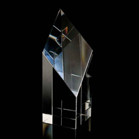 18cm optical crystal slice diamond award