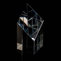 13cm optical crystal slice diamond award