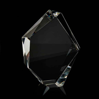 17cm optical crystal facet iceberg award