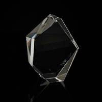 13cm optical crystal facet iceberg award