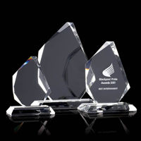 Small optical crystal trophy prism