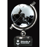 Rotating globe trophy