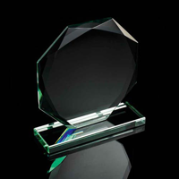 Budget Jade Green Octagan Award, 100mm high