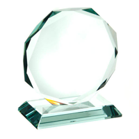 Small jade green octagon award