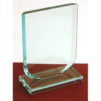 Budget Jade Green Shield Award, 125mm high