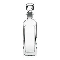 Tall square crystal decanter 74cl capacity