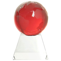 80mm red globe on pyramid
