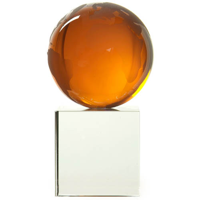 80mm orange globe on cube