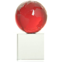 80mm red globe on cube
