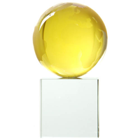 80mm yellow globe on cube