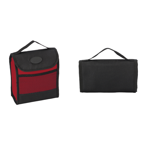 Polyester foldable cooling lunch bag.