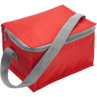 Six can polyester cooler bag.