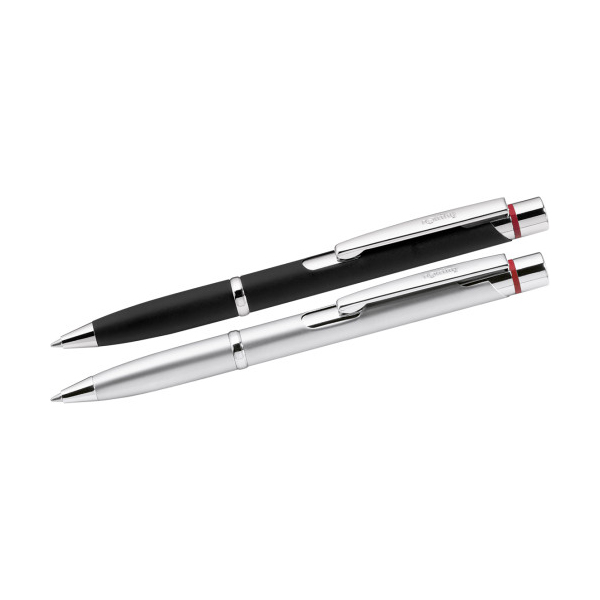 Rotring metal ballpen with silver coloured  accents