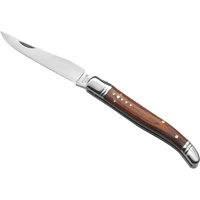 Steel and wood pocket knife