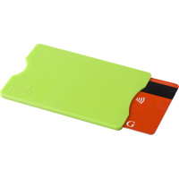 Plastic card holder with RFID protection